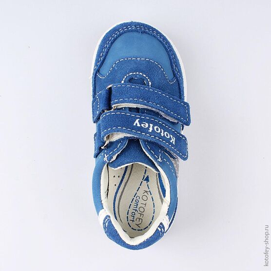 132117-24 Полуботинки для мальчики син-бел фото №4