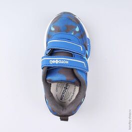 144116-74 Кроссовки с LED-подсветкой для мальчики светло-синий фото №4