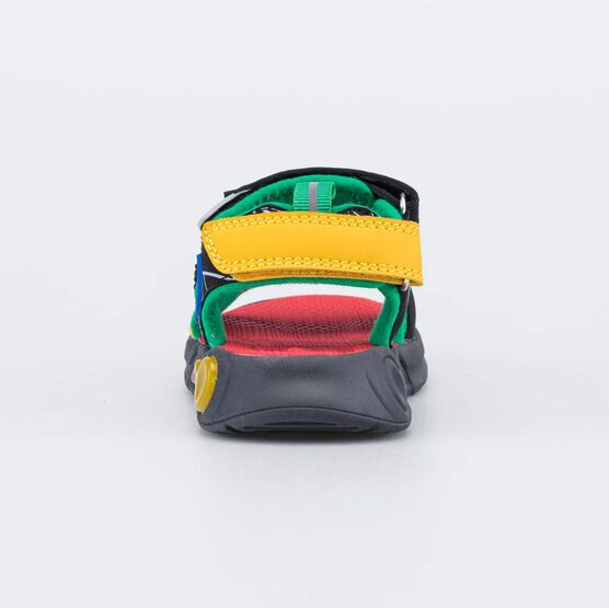 324076-12 Пляжные сандалии с LED Геймер для мальчики черный + зеленый фото №5