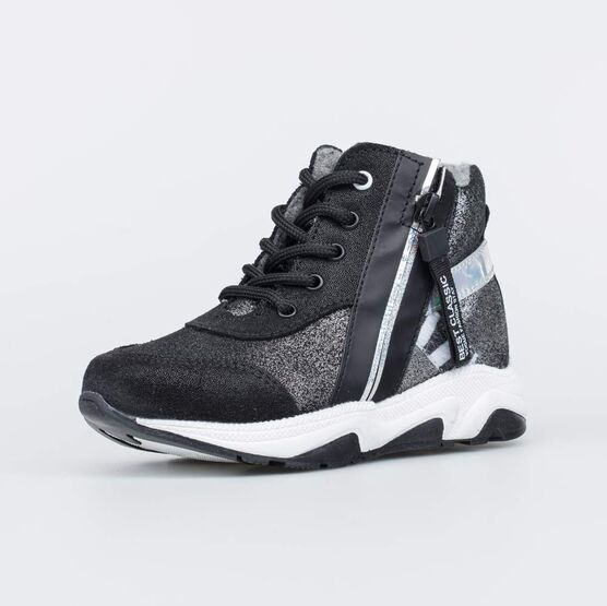 352262-34 Ботинки для девочки чер-срб