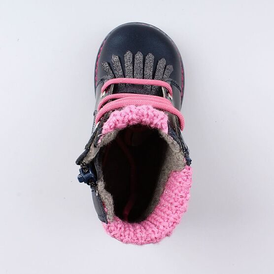 152177-36 Ботинки для девочки син-роз фото №4