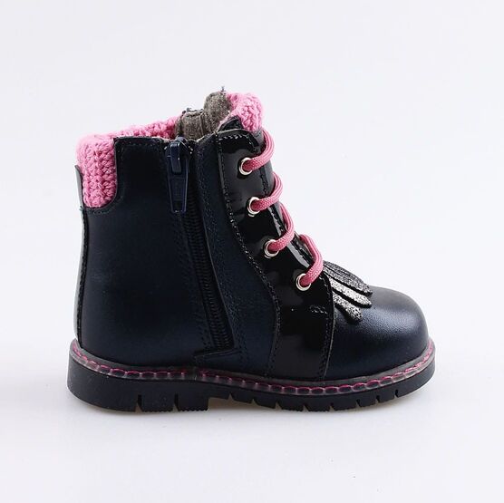 152177-36 Ботинки для девочки син-роз фото №2