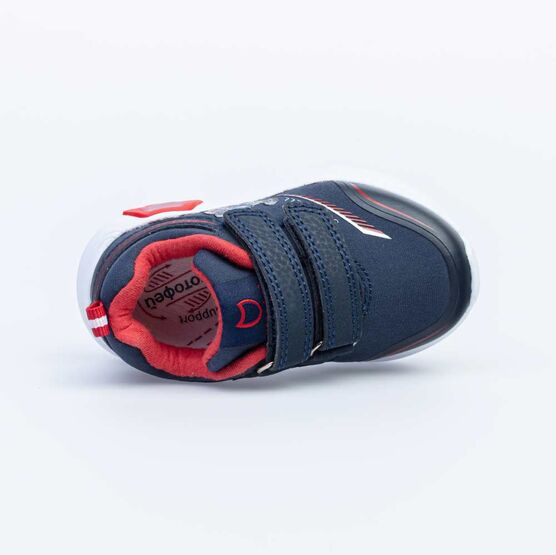 144125-72 Кроссовки с LED-подсветкой на подошве для мальчики син-кра фото №5