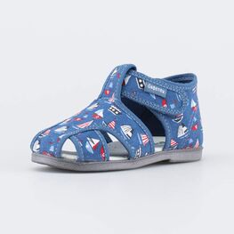 221071-71 Сандалии текстильные для мальчики голубой