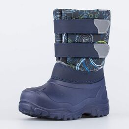 464063-49 Сноубутсы на липучках Механика для мальчики синий