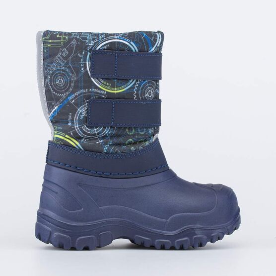 464063-49 Сноубутсы на липучках Механика для мальчики синий фото №2