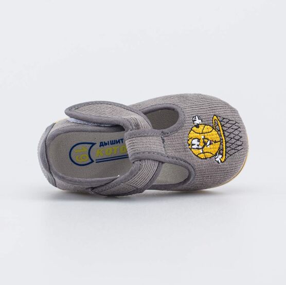 131189-11 Текстильная обувь для первых шагов Баскетбол для мальчики серый фото №4