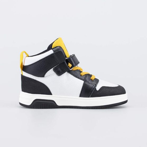 352416-11 Демисезонные ботинки-кеды для мальчика для мальчики черный + желтый фото №2