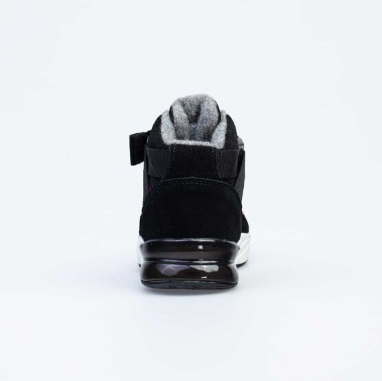 354058-31 Полуботинки с LED-подсветкой на подошве для девочки чер-роз фото №5