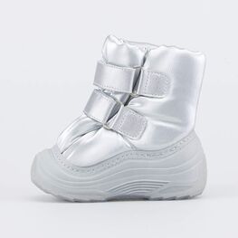 161004-41 Зимние дутики для девочки серебро для девочки серебристый фото №2