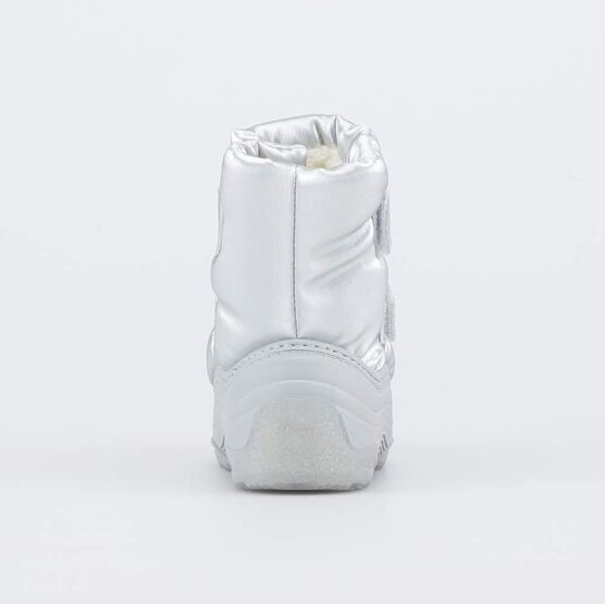 161004-41 Зимние дутики для девочки серебро для девочки серебристый фото №5