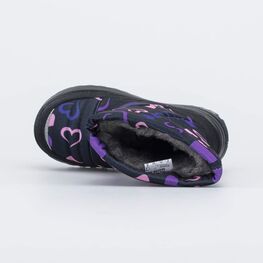 264034-44 Дутики для девочки Сердечки для девочки черный + розовый фото №4