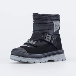 464096-42 Сапожки-дутики для мальчика для мальчики черный