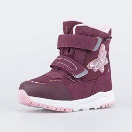 454861-41 Мембранные ботинки для девочки бордовый