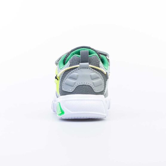 144177-11 Кроссовки с LED-подсветкой на подошве для мальчики сер-зел фото №5