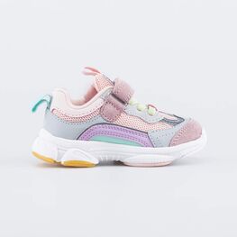 144171-71 Детские кроссовки на липучке для девочки розовый фото №2