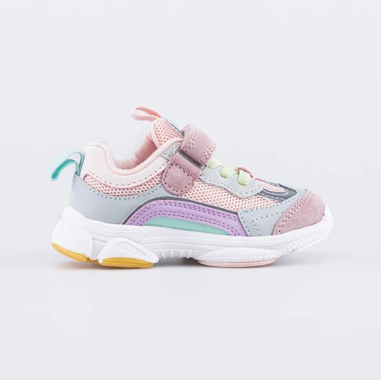 144171-71 Детские кроссовки на липучке для девочки розовый фото №2