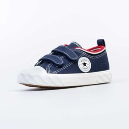 331226-11 Хлопковые кеды на липучках для мальчики светло-синий