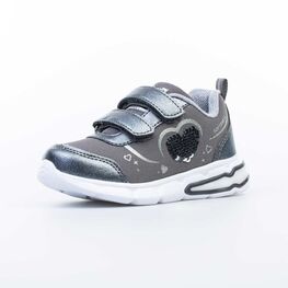 344315-72 Кроссовки с LED-подсветкой на подошве для девочки серый
