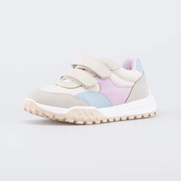 144247-71 Кроссовки для девочки для девочки бежевый + розовый