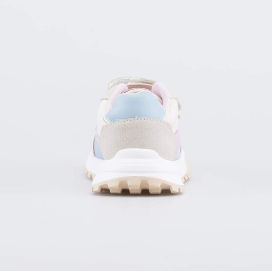 144247-71 Кроссовки для девочки для девочки бежевый + розовый фото №5