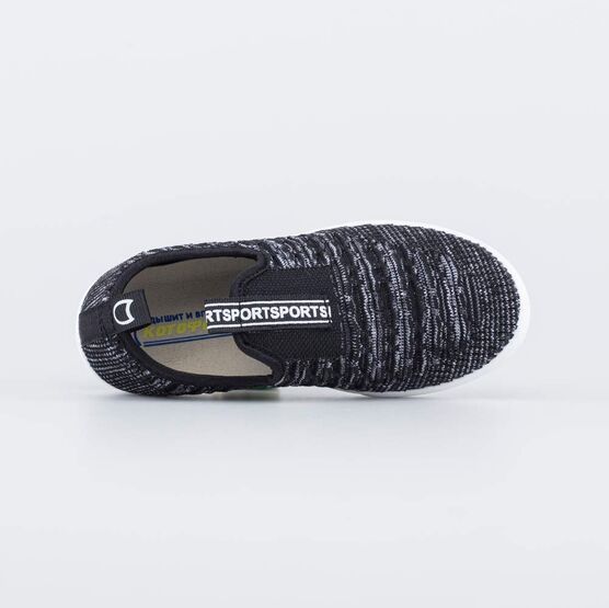 731146-11 Кеды из вязаного текстиля для мальчика черный для мальчики черный фото №4