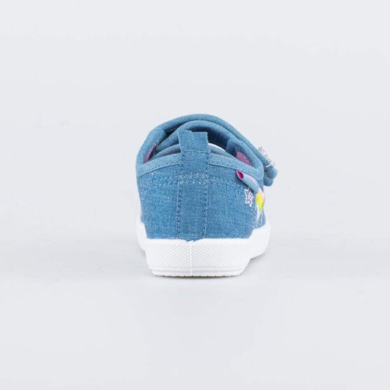 231219-11 Кеды на липучках Радужный единорог для девочки голубой фото №5