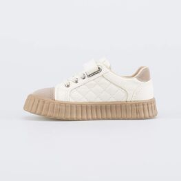 334039-11 Кеды текстильные для девочки для девочки бежевый фото №2