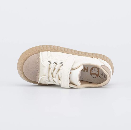 334039-11 Кеды текстильные для девочки для девочки бежевый фото №4