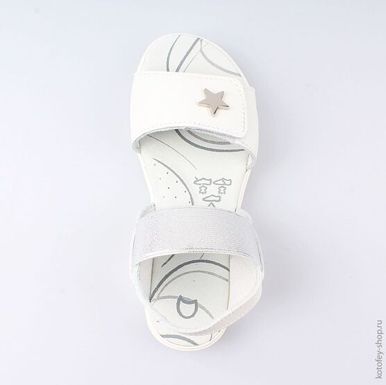 522129-22 Босоножки для девочки бел-срб фото №4