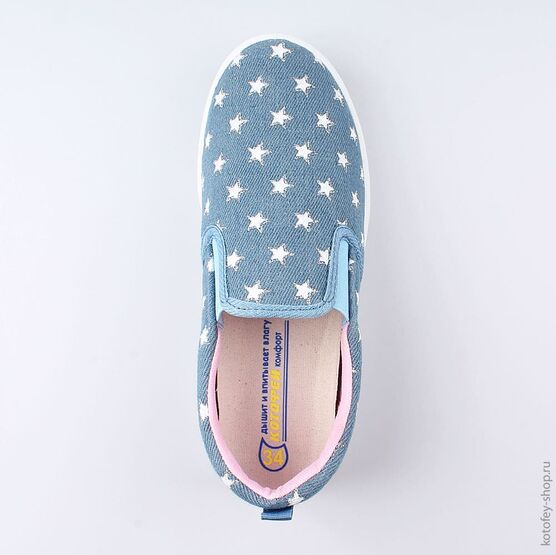 631102-11 Кеды для девочки голубой фото №4