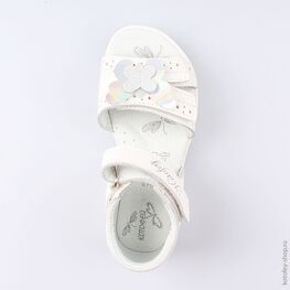 322075-21 Босоножки для девочки белый фото №4