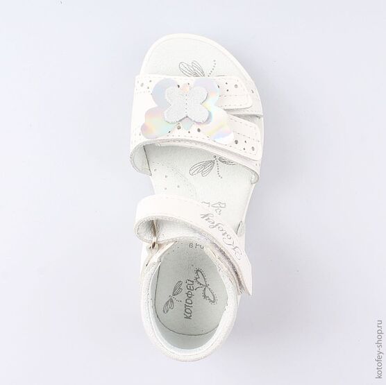 322075-21 Босоножки для девочки белый фото №4