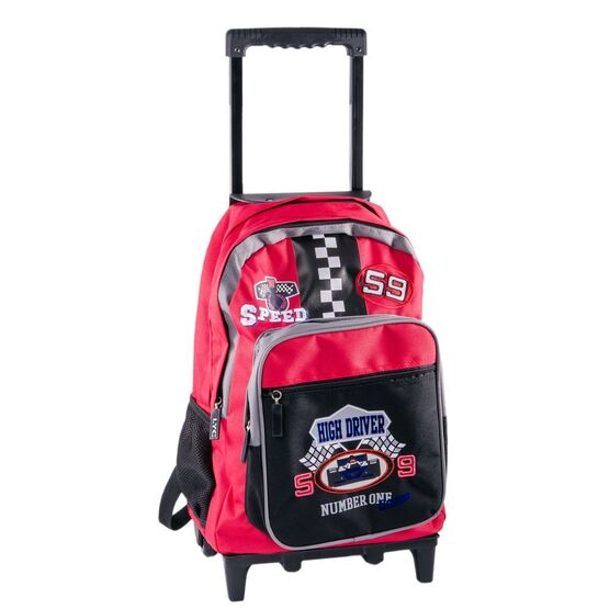 02706017-20 (41036) Сумка на колесах для мальчики черно-красный