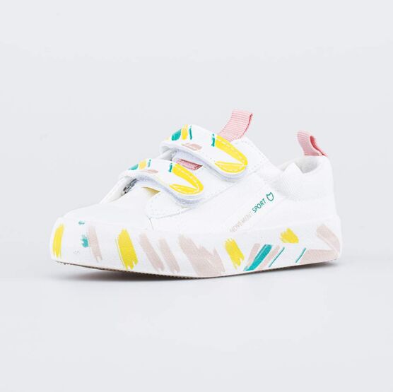 334033-11 Кеды с хлопковой подкладкой для девочки белый