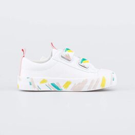 334033-11 Кеды с хлопковой подкладкой для девочки белый фото №2