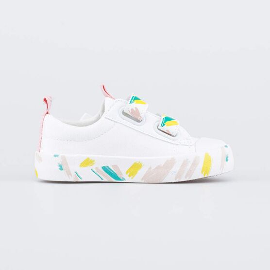 334033-11 Кеды с хлопковой подкладкой для девочки белый фото №2