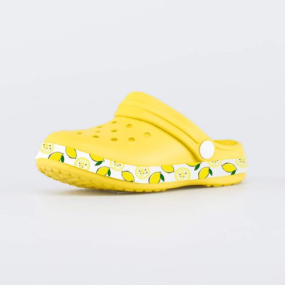 525094-06 Клоги пляжные для девочки Лимоны для девочки желтый