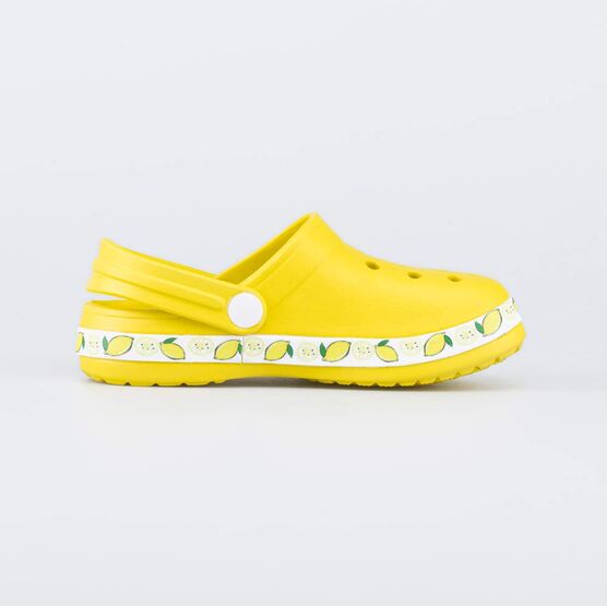 525094-06 Клоги пляжные для девочки Лимоны для девочки желтый фото №2