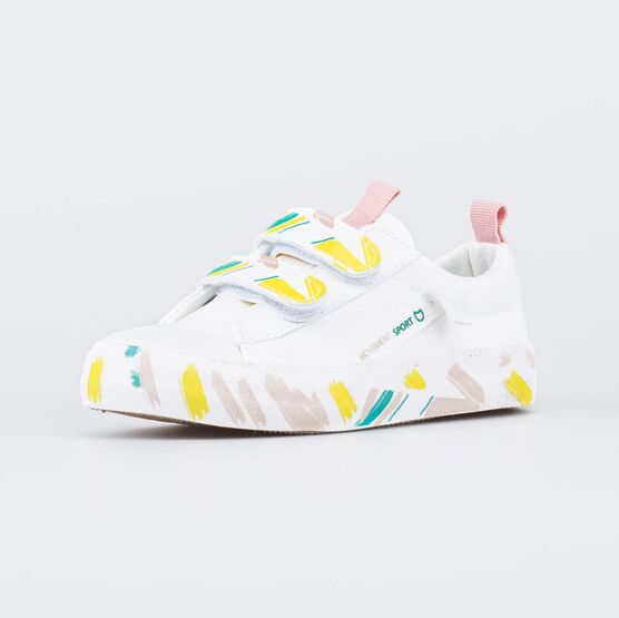 534044-11 Кеды с хлопковой подкладкой для девочки белый