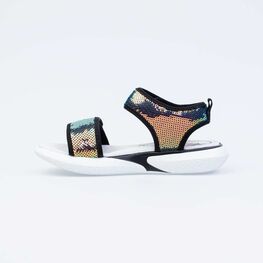 521046-71 Босоножки для девочки для девочки чер-цве фото №2