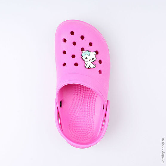 03014001-40 Украшение для обуви Кошка для девочки белый фото №2