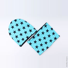 07711068-40 Шапка на весну, 95% хлопок, синяя для мальчики светло-синий