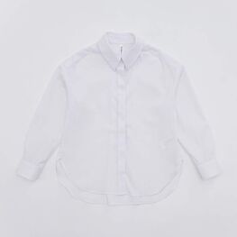 07803002-60 Белая блузка-рубашка для девочки для девочки белый