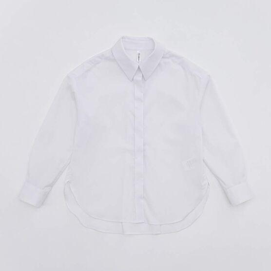 07803002-60 Белая блузка-рубашка для девочки для девочки белый