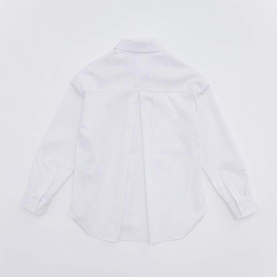 07803002-60 Белая блузка-рубашка для девочки для девочки белый фото №2