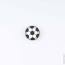 03014003-40 Украшение для обуви Мяч футбольный большой для мальчики черный
