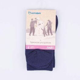 07742297-40 Тонкие термоноски Котофей Лайт синий для мальчики синий фото №3