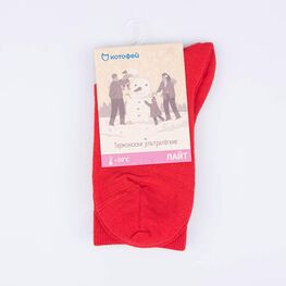 07742299-40 Тонкие термоноски Котофей Лайт красный для универсальные красный фото №3