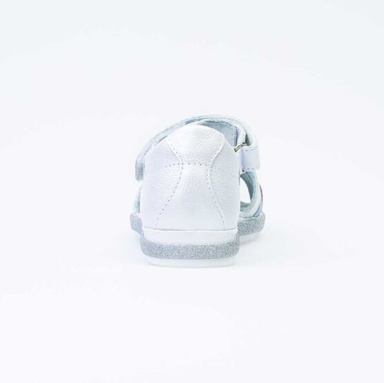 522150-21 Босоножки для девочки кожаные для девочки бел-срб фото №5